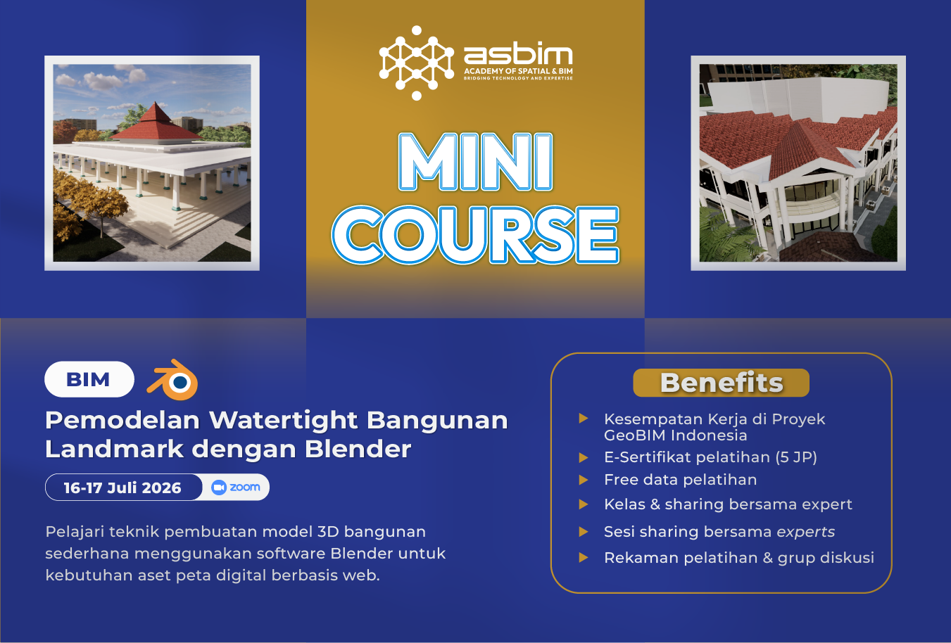 Pemodelan Watertight Bangunan Landmark dengan Blender