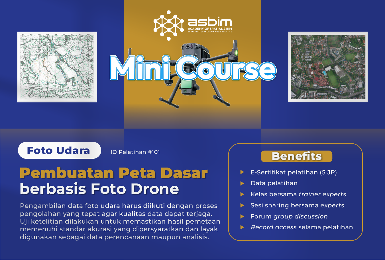 Pembuatan Peta Dasar Berbasis Foto Drone dan uji ketelitian peta foto