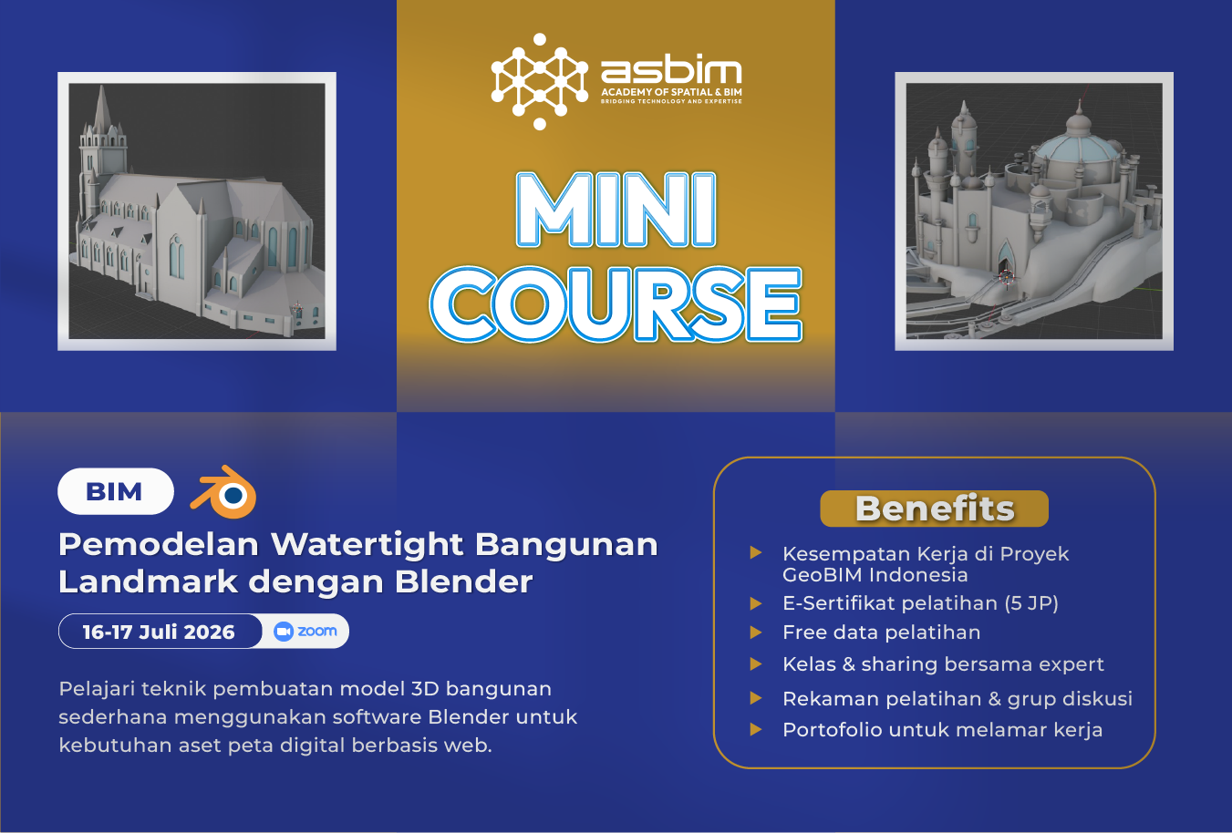 Pemodelan Watertight Bangunan Landmark dengan Blender