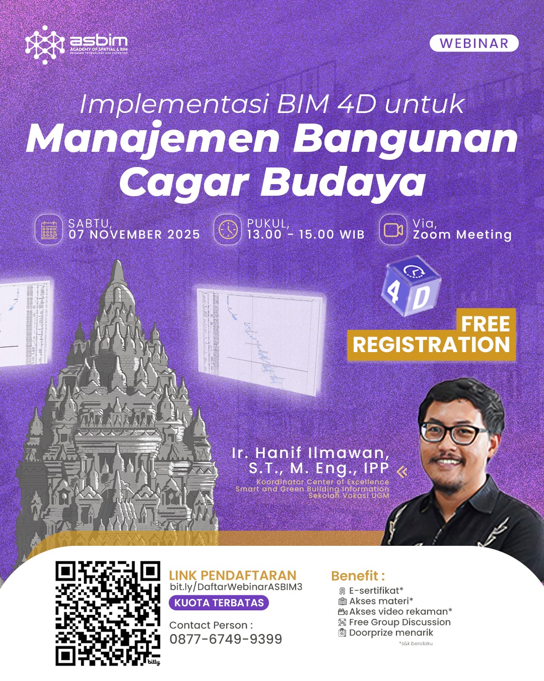 Implementasi BIM 4D untuk Manajemen Bangunan Cagar Budaya (E-Sertifikat dan Akses Materi hanya Rp 50.000)